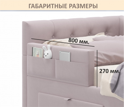 Купить мягкий защитный бортик лиловый | МебельСТОК